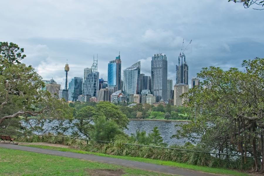 Sydney skyline from the harbour